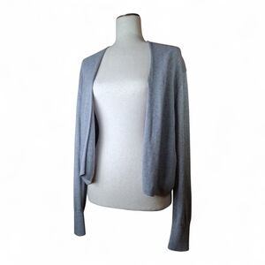 Banana Republic Women's Lavender Silk Cotton Open Front Crop Cardigan Sweater S